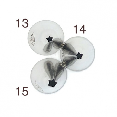 Кондитерская насадка открытая звезда №13 Tulip™ мини размер (diam. 1,7mm; 5 лучей)