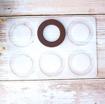 Силиконовая форма для шоколада-мастики-карамели 6 фигур Кольцо 220*110*3 мм