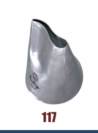 Кондитерская насадка 117 Tulip, Корея, прорезь 16 мм лепесток 2-й изогнутый