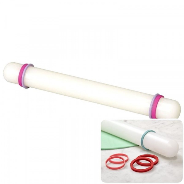 Скалка для мастики с ограничителями 22*3 см