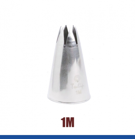 Кондитерская насадка 1M Tulip™ полузакрытая звезда, 6 лучей, Ø 7-13 мм, Korea