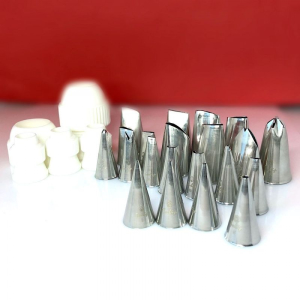 Набор кондитерских насадок от кондитерской школы 25 шт (урок 1-5) Набор кондитерских насадок от кондитерской школы 25 шт (урок 1-5)