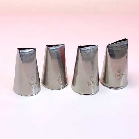 Набор кондитерских насадок 124, 125, 126, 127 Tulip™, 4 шт, лепесток розы прямой