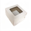 Коробка с окном для торта 30*30*19 см Белая | упак 10-50 шт