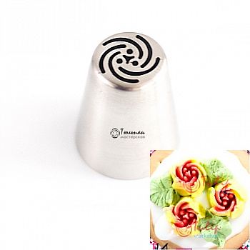 Насадка Бутон Малазийской Розы №16 пять лепестков | L размер (Russian Flower Bud Nozzle #16 Blooming Marvellous | L size | by Tulip Workshop)